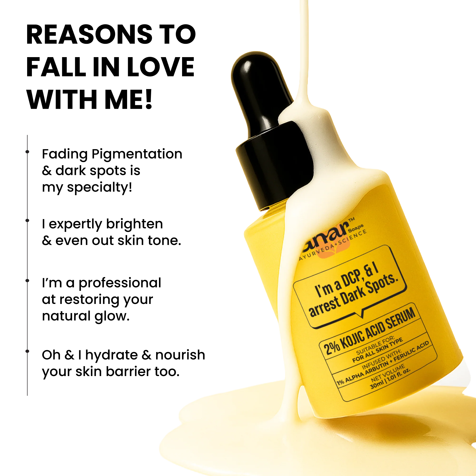 2% kojic acid serum infused with 1% alpha arbutin to reduce pigmentation - Image 3