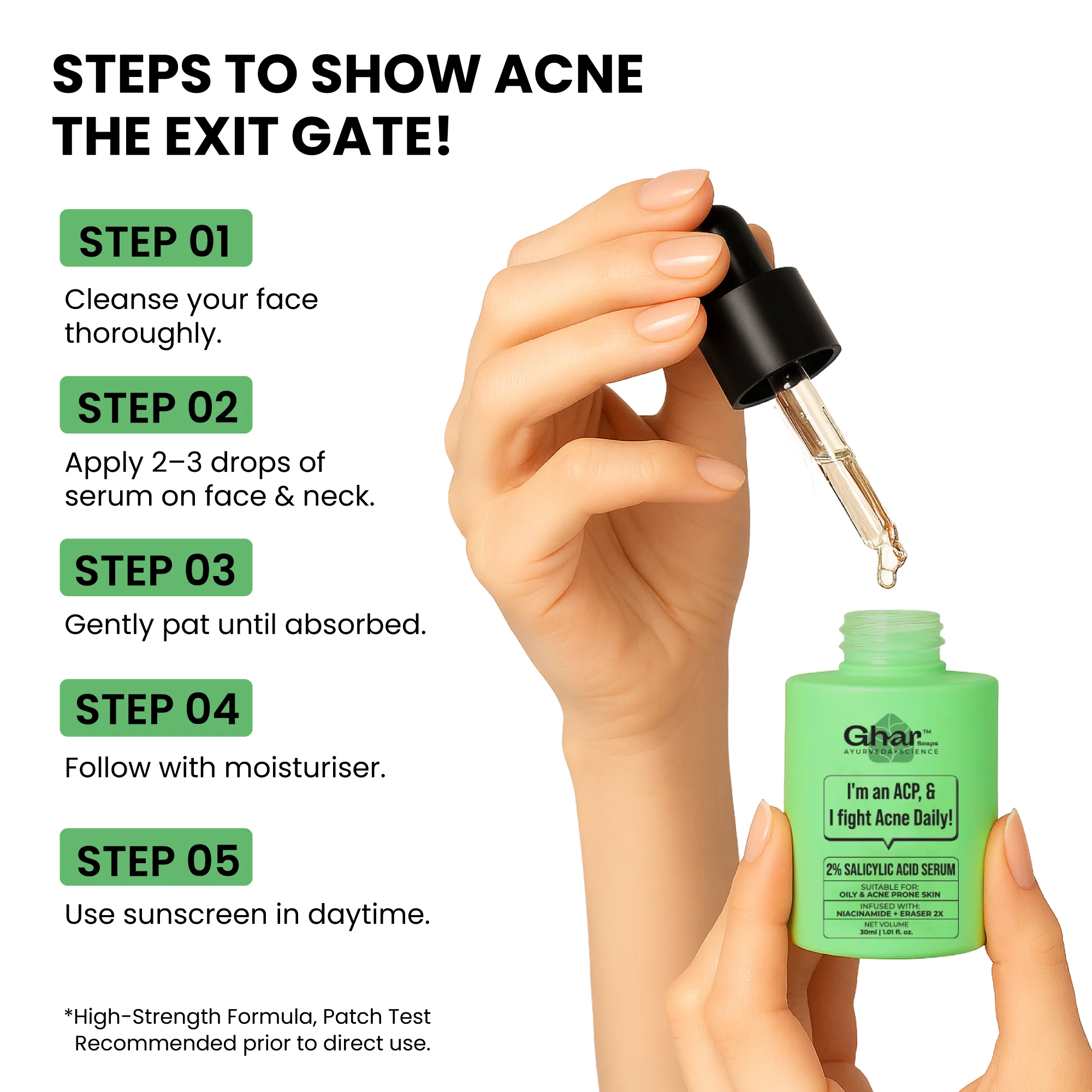 salicylic acid serum with eraser 2x, To Reduce Acne, Pimples - Image 5