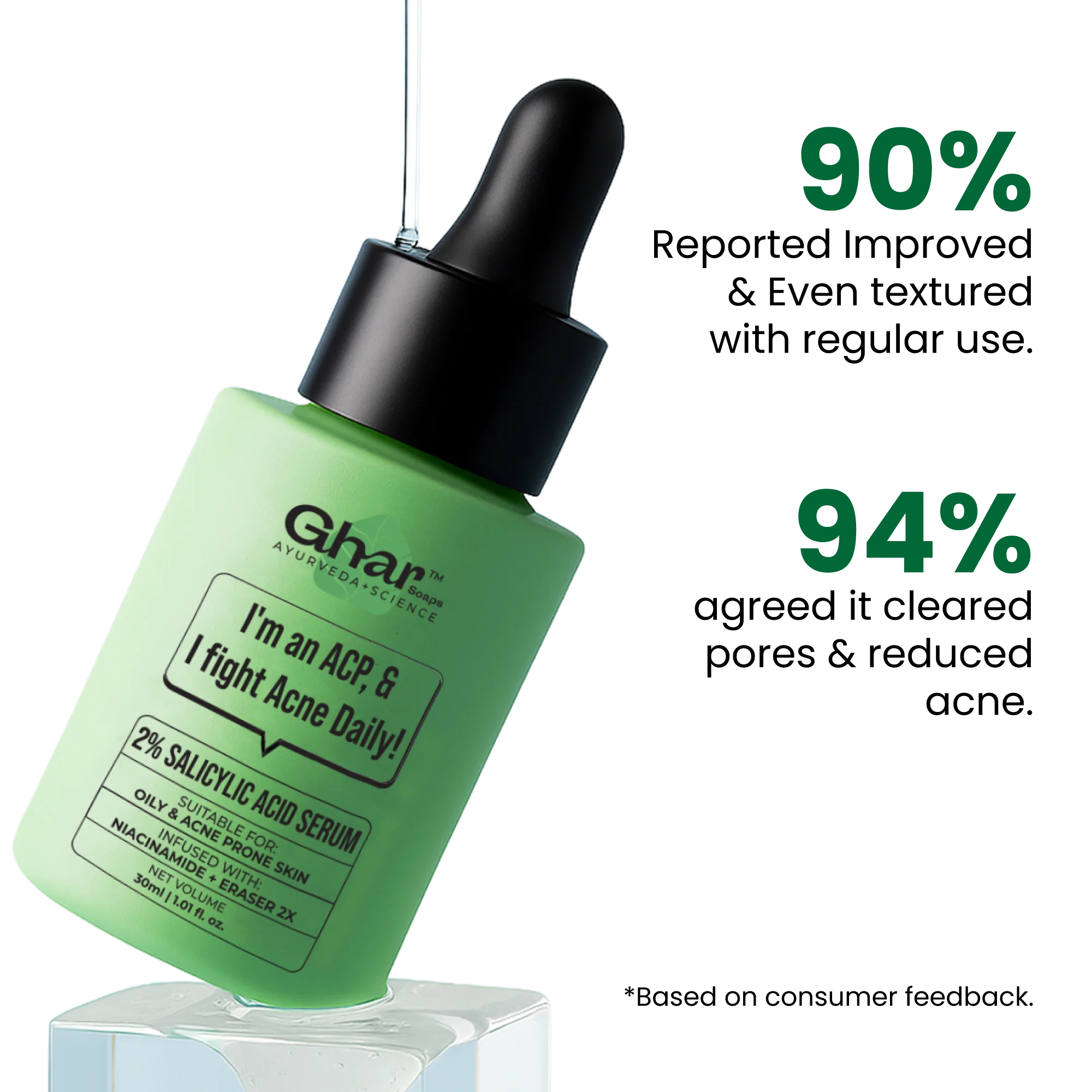 salicylic acid serum with eraser 2x, To Reduce Acne, Pimples - Image 6