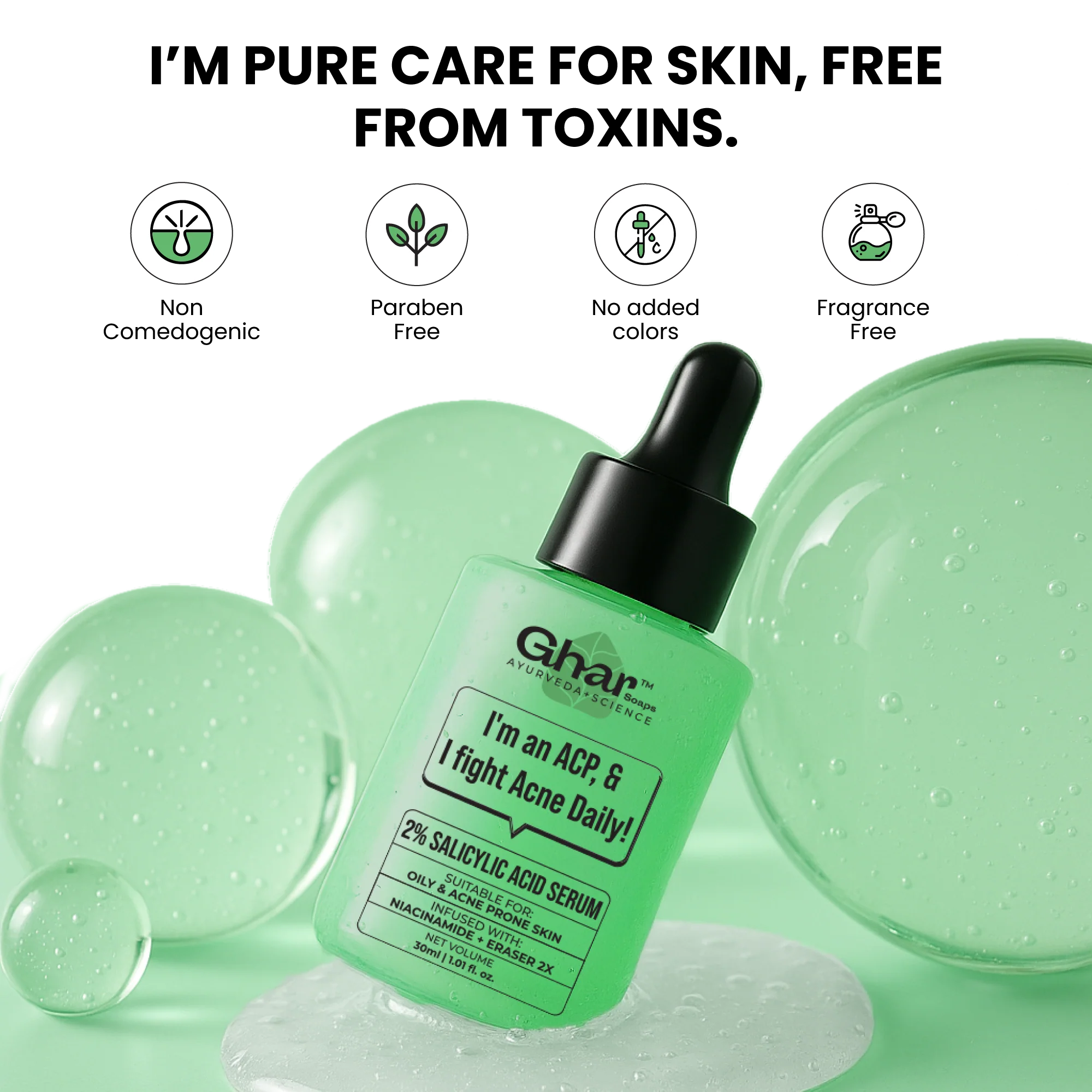 salicylic acid serum with eraser 2x, To Reduce Acne, Pimples - Image 7