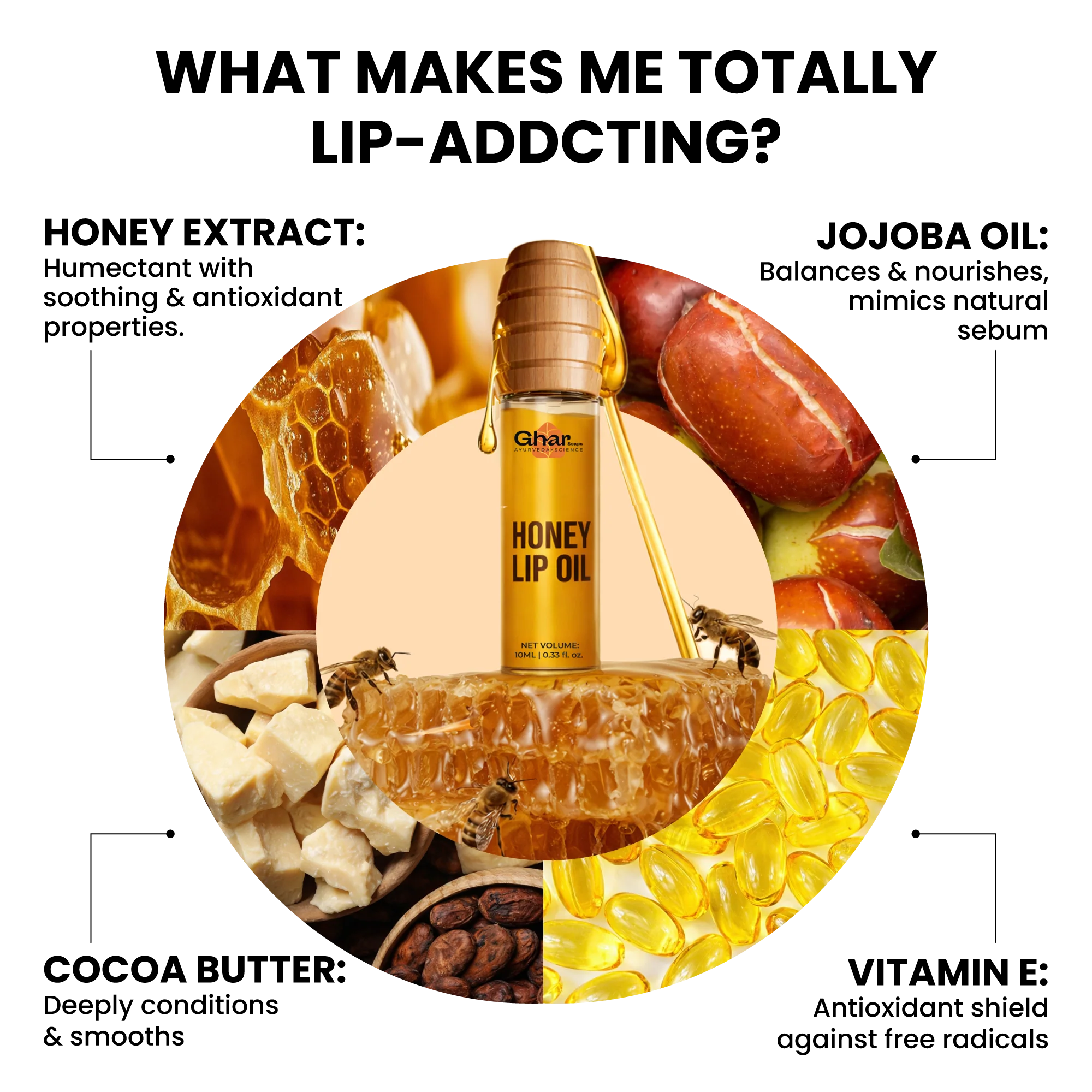 Honey Lip Oil  With SPF 30 - Image 4