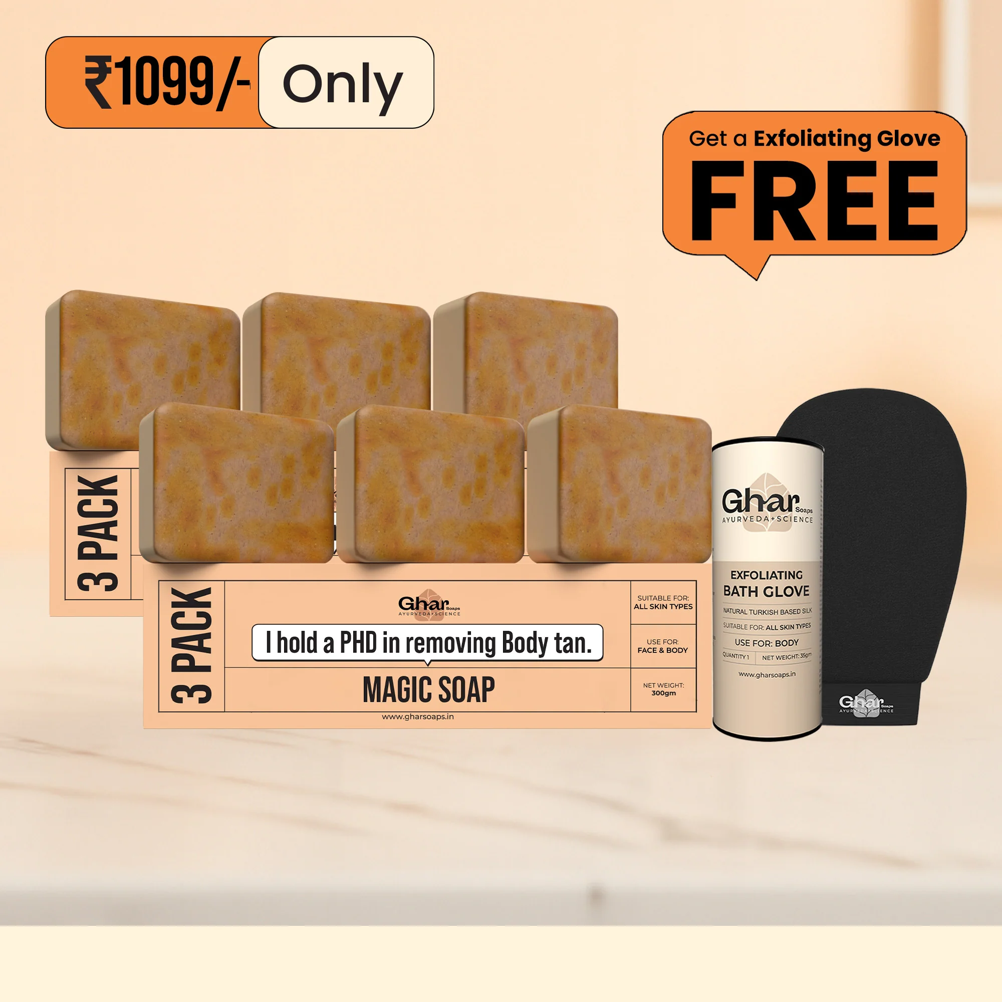 Magic Soap + Free Exfoliating Body Glove - Image 3
