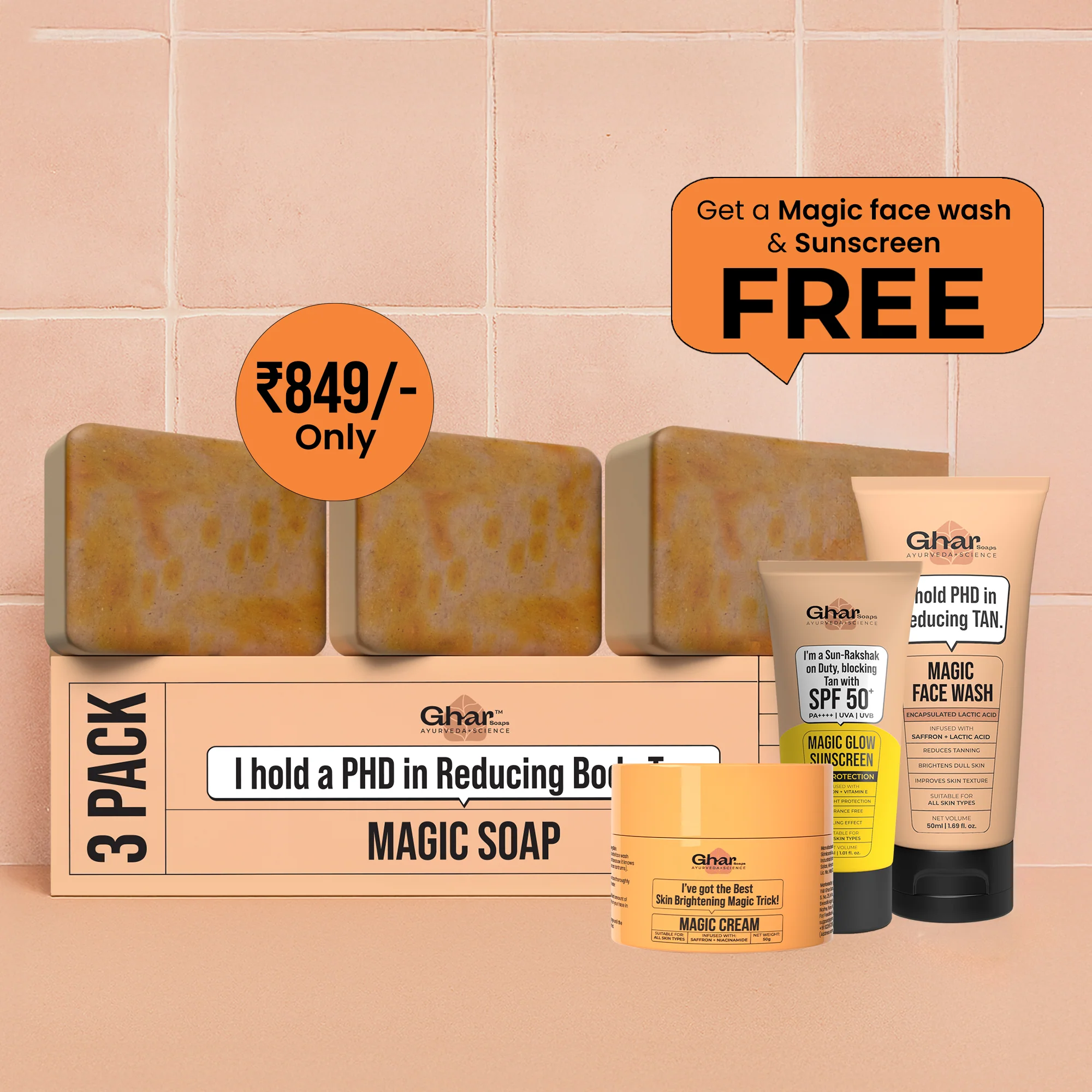 Magic Soap + Face wash + Magic Cream + Sunscreen - Image 4