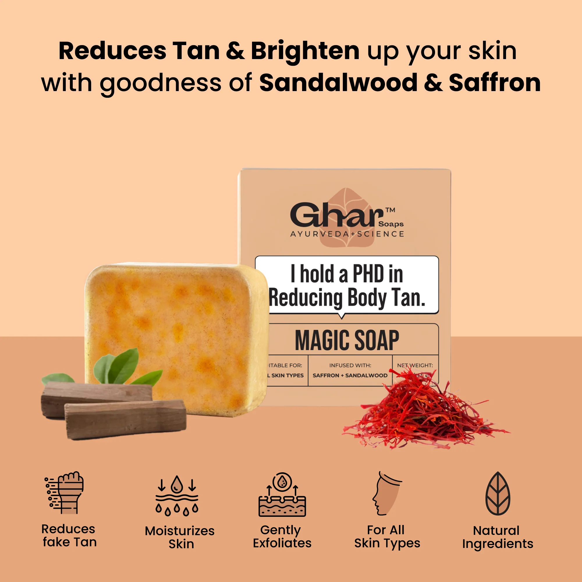 Magic Soap (Sandal Wood and Saffron Soap) - Image 4